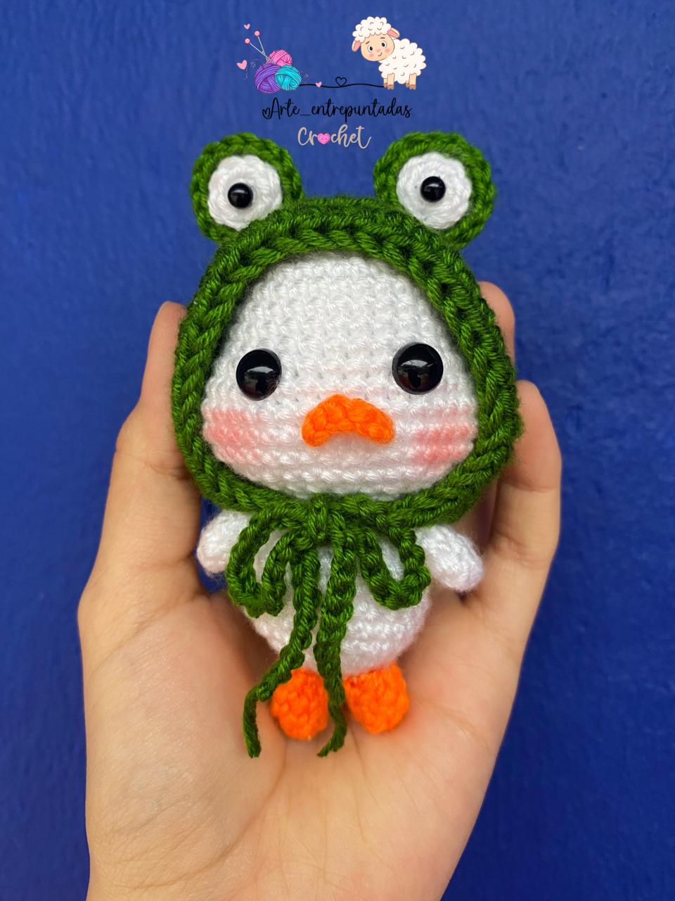 Llavero Patito con Gorro de Sapito